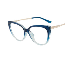 Load image into Gallery viewer, TR90 Cat Eye Anti Blue Light Blocking Optical Eyebrow Glasses Frames Men Women Spring Leg Computer Eyeglasses Shades