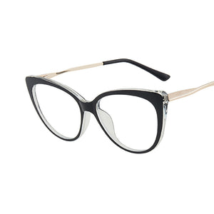TR90 Cat Eye Anti Blue Light Blocking Optical Eyebrow Glasses Frames Men Women Spring Leg Computer Eyeglasses Shades