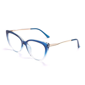 TR90 Cat Eye Anti Blue Light Blocking Optical Eyebrow Glasses Frames Men Women Spring Leg Computer Eyeglasses Shades