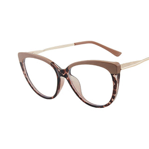 TR90 Cat Eye Anti Blue Light Blocking Optical Eyebrow Glasses Frames Men Women Spring Leg Computer Eyeglasses Shades