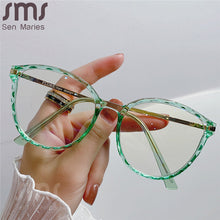Carica l&#39;immagine nel visualizzatore di Gallery, TR90 Cat Eye Anti Blue Light Eyeglasses Women Computer Glasses Diamond Trimming Optical Frames Candy Color Eyewear UV400