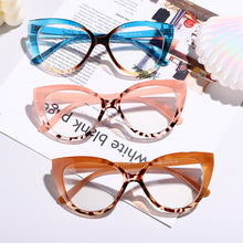 Load image into Gallery viewer, TR90 Cat Eye Computer Glasses Women Anti Blue Light Eyeglasses Double Bridge Eyewear UV Protection Spectacle Frames