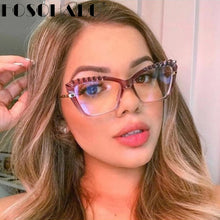 Load image into Gallery viewer, TR90 Cat Eye Glasses Frames Women Anti Blue Light Optical Computer Glasses Oculos De Grau Feminino Armacao Prescription Frames