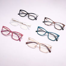 Load image into Gallery viewer, TR90 Cat Eye Optical Glasses Women Men Clear Anti Blue Light Blocking Glasses Frame Spectacle Frames Unisex Computer Glasses