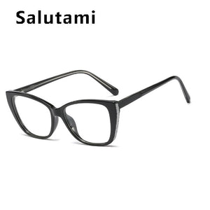 TR90 Clear Glasses Frame Women  Brand Cat Eye Crystal Eyeglasses Female Computer Goggle Shades Square Eyewear Oculos Feminino