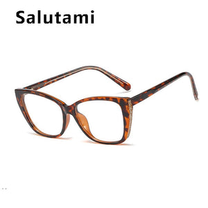 TR90 Clear Glasses Frame Women  Brand Cat Eye Crystal Eyeglasses Female Computer Goggle Shades Square Eyewear Oculos Feminino