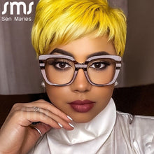 Load image into Gallery viewer, TR90 Computer Glasses Women Oversized Square Anti Blue Light Eyeglasses Leopard Eyewear UV Protection Optical Frames