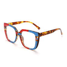 Load image into Gallery viewer, TR90 Computer Glasses Women Oversized Square Anti Blue Light Eyeglasses Leopard Eyewear UV Protection Optical Frames
