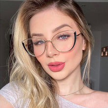 Load image into Gallery viewer, Fashion Vintage Metal Anti-blue Glasses Frame Women Brand Designer Transparent Eyeglasses Female Spectacles Oculos Feminino