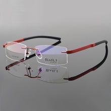 Load image into Gallery viewer, TR90 lightweight Eyeglass Frames Half Rimless unisex Myopia Glasses Men Women Eyewear Rx able