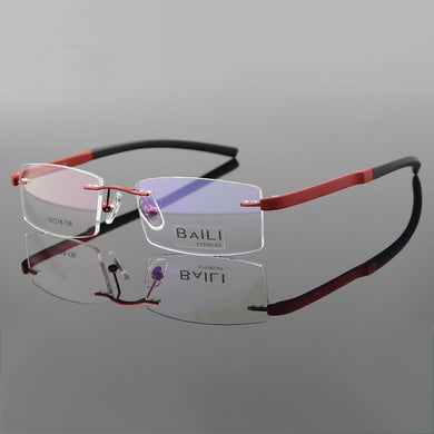 TR90 lightweight Eyeglass Frames Half Rimless unisex Myopia Glasses Men Women Eyewear Rx able