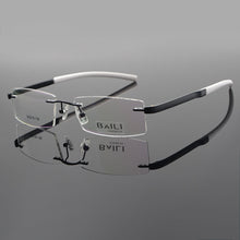Load image into Gallery viewer, TR90 lightweight Eyeglass Frames Half Rimless unisex Myopia Glasses Men Women Eyewear Rx able