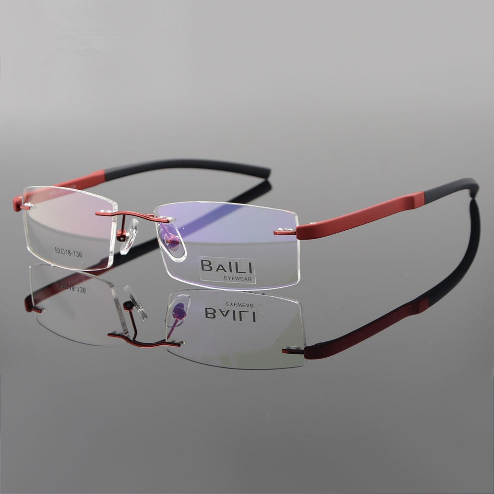 TR90 lightweight Eyeglass Frames Half Rimless unisex Myopia Glasses Men Women Eyewear Rx able