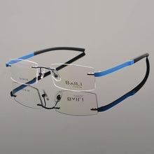 Load image into Gallery viewer, TR90 lightweight Eyeglass Frames Half Rimless unisex Myopia Glasses Men Women Eyewear Rx able