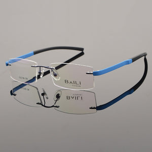 TR90 lightweight Eyeglass Frames Half Rimless unisex Myopia Glasses Men Women Eyewear Rx able