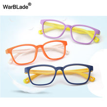 Carica l&#39;immagine nel visualizzatore di Gallery, TR90 Flexible Kids Eyeglasses With Lanyard Square Frame Glasses For Child Boys Girls Degree Myopia Optical Frames WarBLade