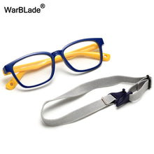Carica l&#39;immagine nel visualizzatore di Gallery, TR90 Flexible Kids Eyeglasses With Lanyard Square Frame Glasses For Child Boys Girls Degree Myopia Optical Frames WarBLade