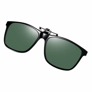 TR90 Frame Polarized Sunglasses Lens clip on glasses Night Vision Yellow Women Square Sun Glasses with Clips Unisex Clip