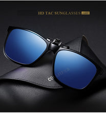 Load image into Gallery viewer, TR90 Frame Polarized Sunglasses Lens clip on glasses Night Vision Yellow Women Square Sun Glasses with Clips Unisex Clip