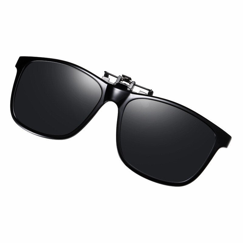 TR90 Frame Polarized Sunglasses Lens clip on glasses Night Vision Yellow Women Square Sun Glasses with Clips Unisex Clip