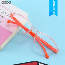 Load image into Gallery viewer, TR90 Glasses Kids Round Prescription Eyeglasses Myopia Children Silicone Rubber Cat Eye Girl Pink Spectacle Kids Cute baby Eyewa