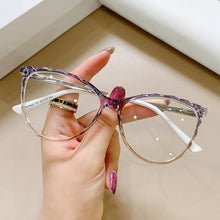 Load image into Gallery viewer, TR90 Metal Computer Goggles Frame Elegant Glasses Ladies Myopia Anti-Blue Glasses Transparent Driving Traveling Goggles