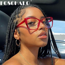 Load image into Gallery viewer, TR90 Optical Frame Glasses Anti-Blue Light Blocking Trend Spring CP Black Frame Flat Lens Prescription Glasses Computer Eyewear