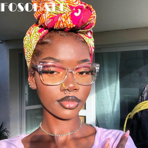 TR90 Optical Frame Glasses Anti-Blue Light Blocking Trend Spring CP Black Frame Flat Lens Prescription Glasses Computer Eyewear
