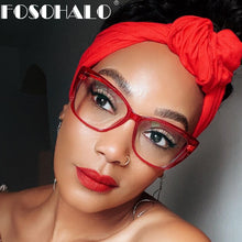 Load image into Gallery viewer, TR90 Optical Frame Glasses Anti-Blue Light Blocking Trend Spring CP Black Frame Flat Lens Prescription Glasses Computer Eyewear