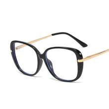 Carica l&#39;immagine nel visualizzatore di Gallery, Montature per occhiali da vista TR90 Occhiali da vista firmati da donna Occhiali da vista anti-blu sexy Cat Eye con lenti trasparenti UV400