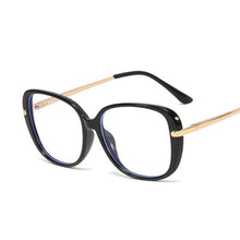 Carica l&#39;immagine nel visualizzatore di Gallery, Montature per occhiali da vista TR90 Occhiali da vista firmati da donna Occhiali da vista anti-blu sexy Cat Eye con lenti trasparenti UV400