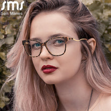 Carica l&#39;immagine nel visualizzatore di Gallery, Occhiali da vista TR90 Donna Uomo Occhiali trasparenti anti-luce blu Montatura da vista Montature per occhiali trasparenti Unisex