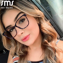 Carica l&#39;immagine nel visualizzatore di Gallery, Occhiali da vista TR90 Donna Uomo Occhiali trasparenti anti-luce blu Montatura da vista Montature per occhiali trasparenti Unisex