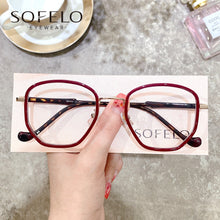 Load image into Gallery viewer, Optical Prescription Glasses Frame Women Clear Anti Blue Light Eyeglasses Frame Ladies Myopia Computer Spectacles