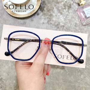 Optical Prescription Glasses Frame Women Clear Anti Blue Light Eyeglasses Frame Ladies Myopia Computer Spectacles