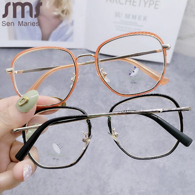TR90 Oval Glasses Frames Women Anti-Blue Optical Glasses Frame Spectacle Myopia Computer Glass Oculos De Grau Feminino