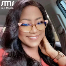 Load image into Gallery viewer, TR90 Rectangle Eyeglasses Women Trendy Cat Eye Computer Glasses Men UV400 Anti Blue Light Spectacle Frames Eyewear