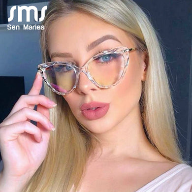 TR90 Retro Crystal Cutting Glasses Frames Men Women Optical Computer Glasses Female Anti-blue Light Black Red Glasses