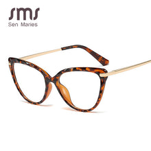 Carica l&#39;immagine nel visualizzatore di Gallery, TR90 Retro Crystal Cutting Glasses Frames Men Women Optical Computer Glasses Female Anti-blue Light Black Red Glasses