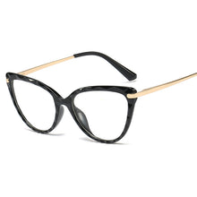 Carica l&#39;immagine nel visualizzatore di Gallery, TR90 Retro Crystal Cutting Glasses Frames Men Women Optical Computer Glasses Female Anti-blue Light Black Red Glasses