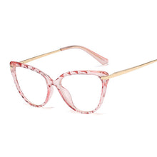 Carica l&#39;immagine nel visualizzatore di Gallery, TR90 Retro Crystal Cutting Glasses Frames Men Women Optical Computer Glasses Female Anti-blue Light Black Red Glasses