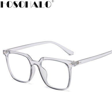 TR90 Retro Mens Glasses Frame Computer Eyeglasses Frame Women Anti-blue Light Transparent Clear Pink Plastic Frame