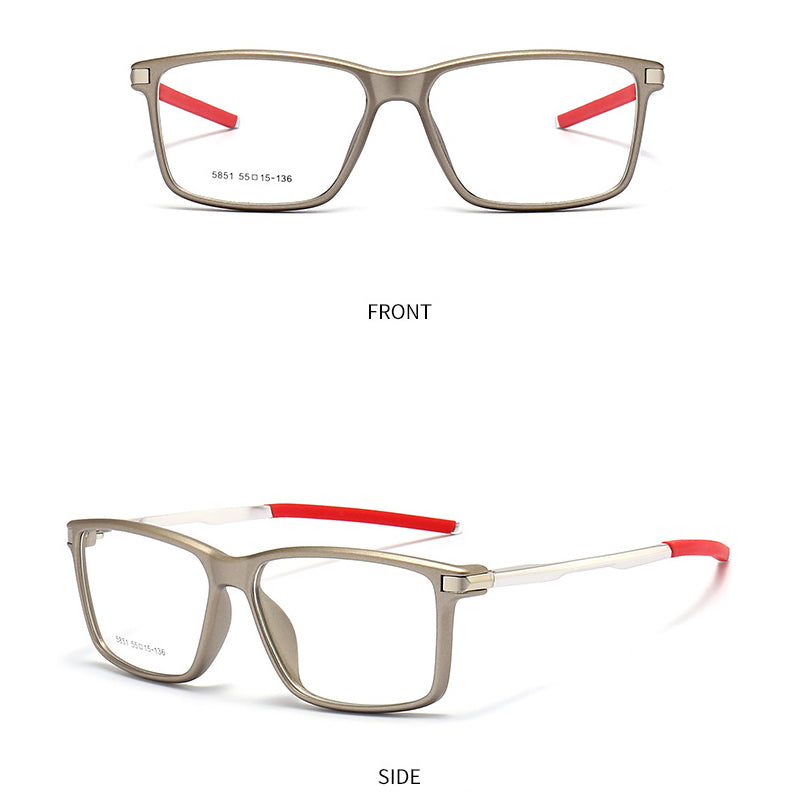 TR90 Sports Men Eyeglasses Frame Prescription Eyewear Basketball Spectacles Optical Glasses Frames Aluminum Magnesium Legs