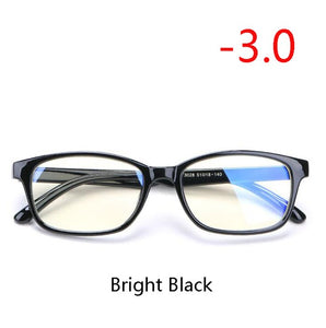 TR90 Square Finished Myopia Glasses Women Men Short-sight Eye Glasses Red Frame Myopia Eyewear -1.0 -1.5 -2.0 -2.5 -3 -3.5 -4.0