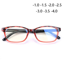 Load image into Gallery viewer, TR90 Square Finished Myopia Glasses Women Men Short-sight Eye Glasses Red Frame Myopia Eyewear -1.0 -1.5 -2.0 -2.5 -3 -3.5 -4.0