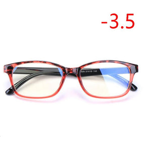 TR90 Square Finished Myopia Glasses Women Men Short-sight Eye Glasses Red Frame Myopia Eyewear -1.0 -1.5 -2.0 -2.5 -3 -3.5 -4.0