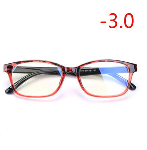 TR90 Square Finished Myopia Glasses Women Men Short-sight Eye Glasses Red Frame Myopia Eyewear -1.0 -1.5 -2.0 -2.5 -3 -3.5 -4.0