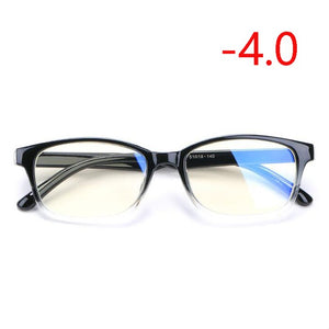 TR90 Square Finished Myopia Glasses Women Men Short-sight Eye Glasses Red Frame Myopia Eyewear -1.0 -1.5 -2.0 -2.5 -3 -3.5 -4.0