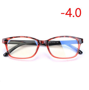 TR90 Square Finished Myopia Glasses Women Men Short-sight Eye Glasses Red Frame Myopia Eyewear -1.0 -1.5 -2.0 -2.5 -3 -3.5 -4.0