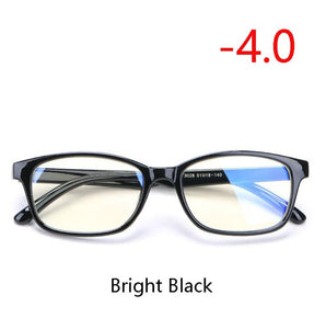 TR90 Square Finished Myopia Glasses Women Men Short-sight Eye Glasses Red Frame Myopia Eyewear -1.0 -1.5 -2.0 -2.5 -3 -3.5 -4.0